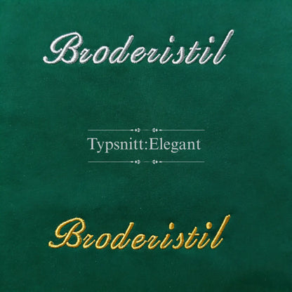 studentmossa med elegant silver broderi