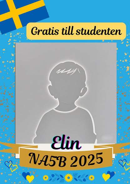 Unik studentskylt i vattentåligt material
