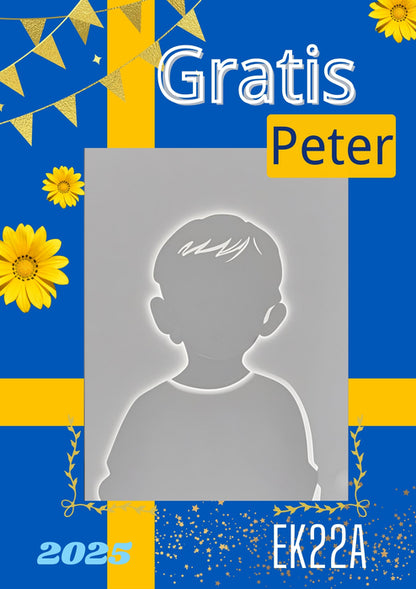 Personlig skylt till studentfirande