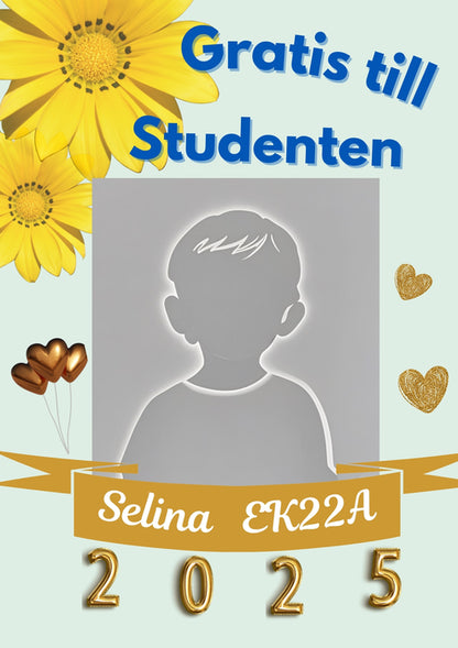 Bildskylt för studenten i hög kvalitet