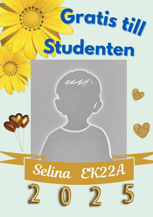 Bildskylt för studenten i hög kvalitet