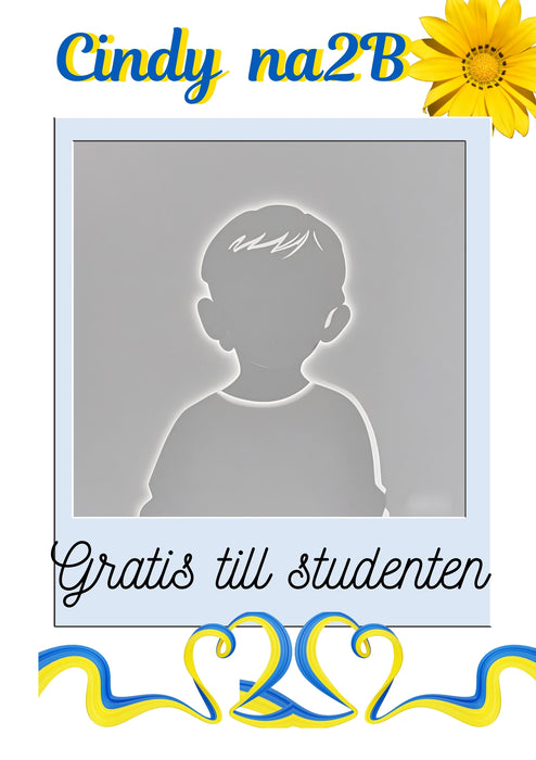 Kreativ studentskylt med personlig text